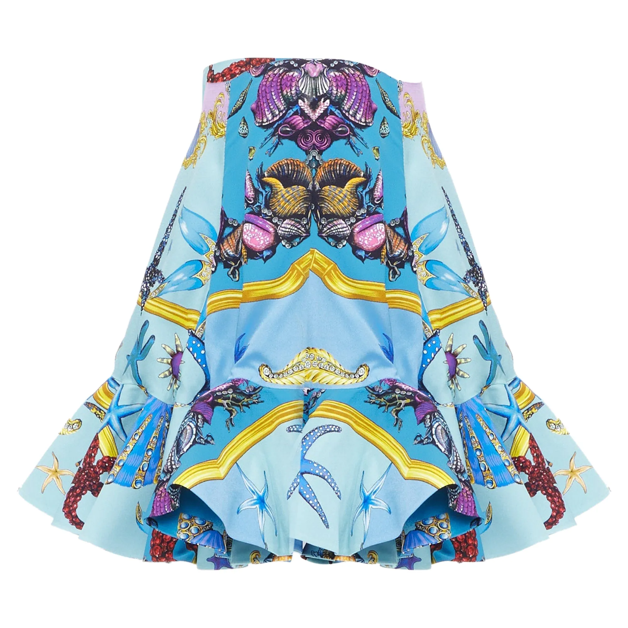 Versace Runway Tresor de la Mer starfish flounce skirt