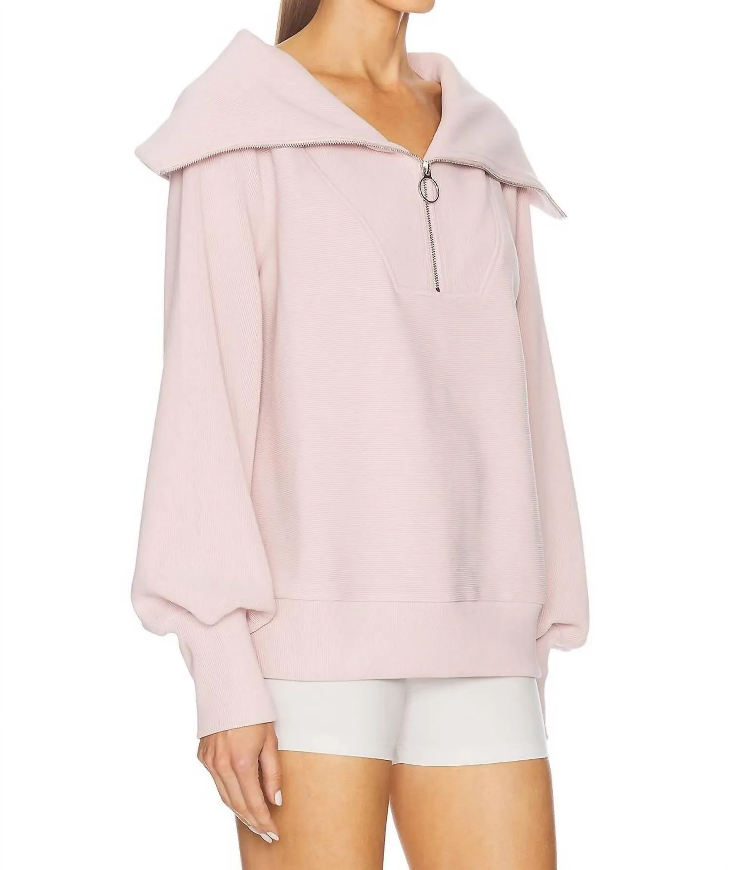 Vine Half Zip Sweatshirt In Burnished Lilac