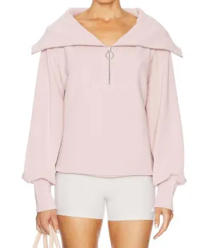 Vine Half Zip Sweatshirt In Burnished Lilac