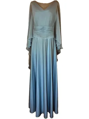 Vintage Gus Mayer Size M Aqua Cape Dress