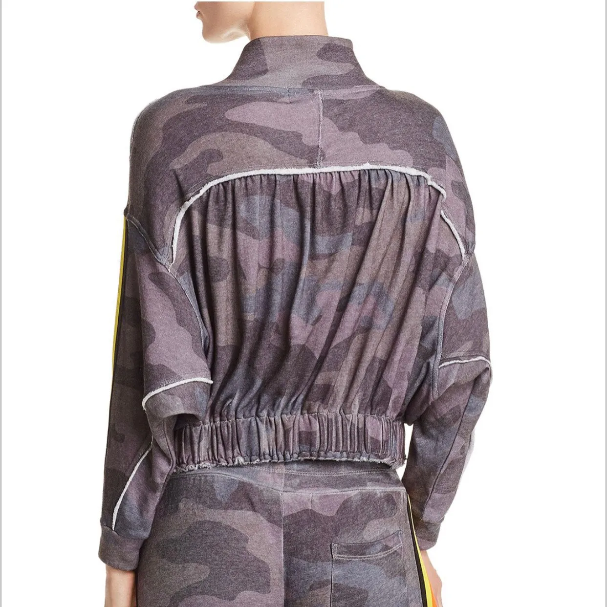 Vintage Havana Camo Zip Front Sweatshirt B7565