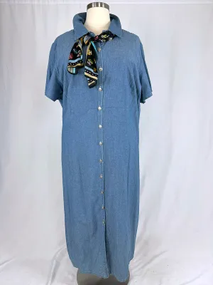 Vintage Studio Ease Size 28W Chambray Dress DEADSTOCK