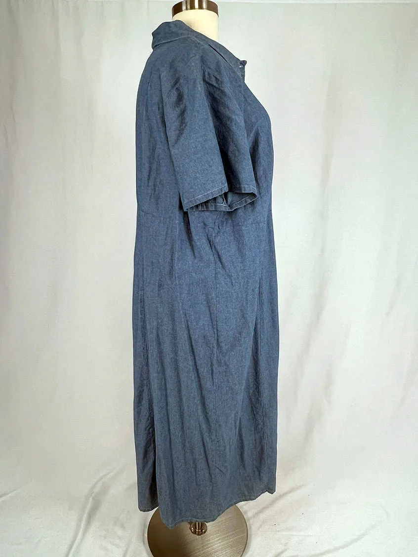 Vintage Studio Ease Size 28W Chambray Dress DEADSTOCK