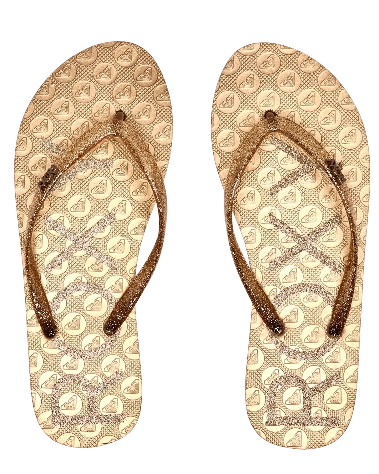 Viva Sparkle Flip Flops in Bronze