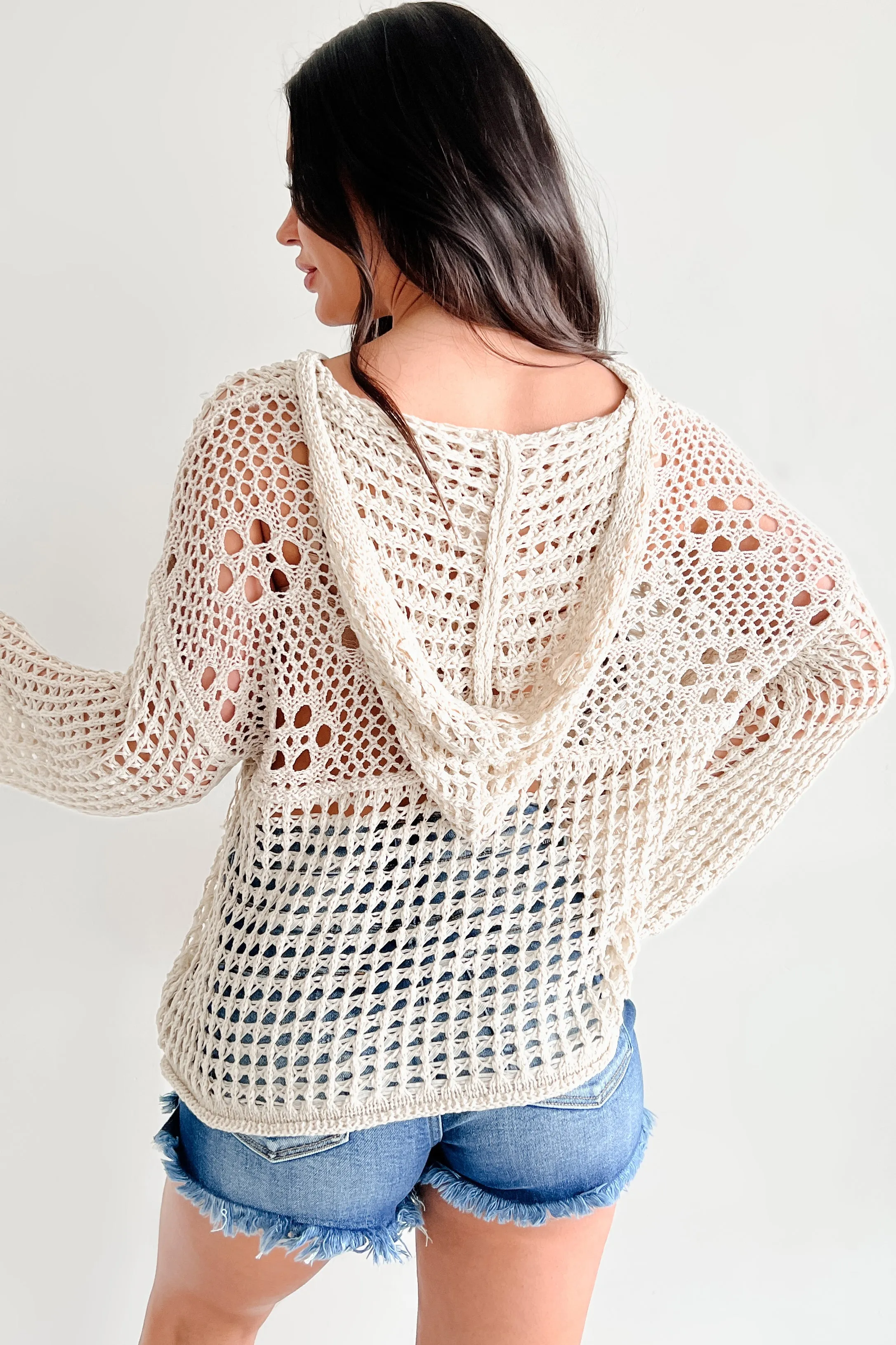 Wild & Free POL Crochet Hoodie (Natural)