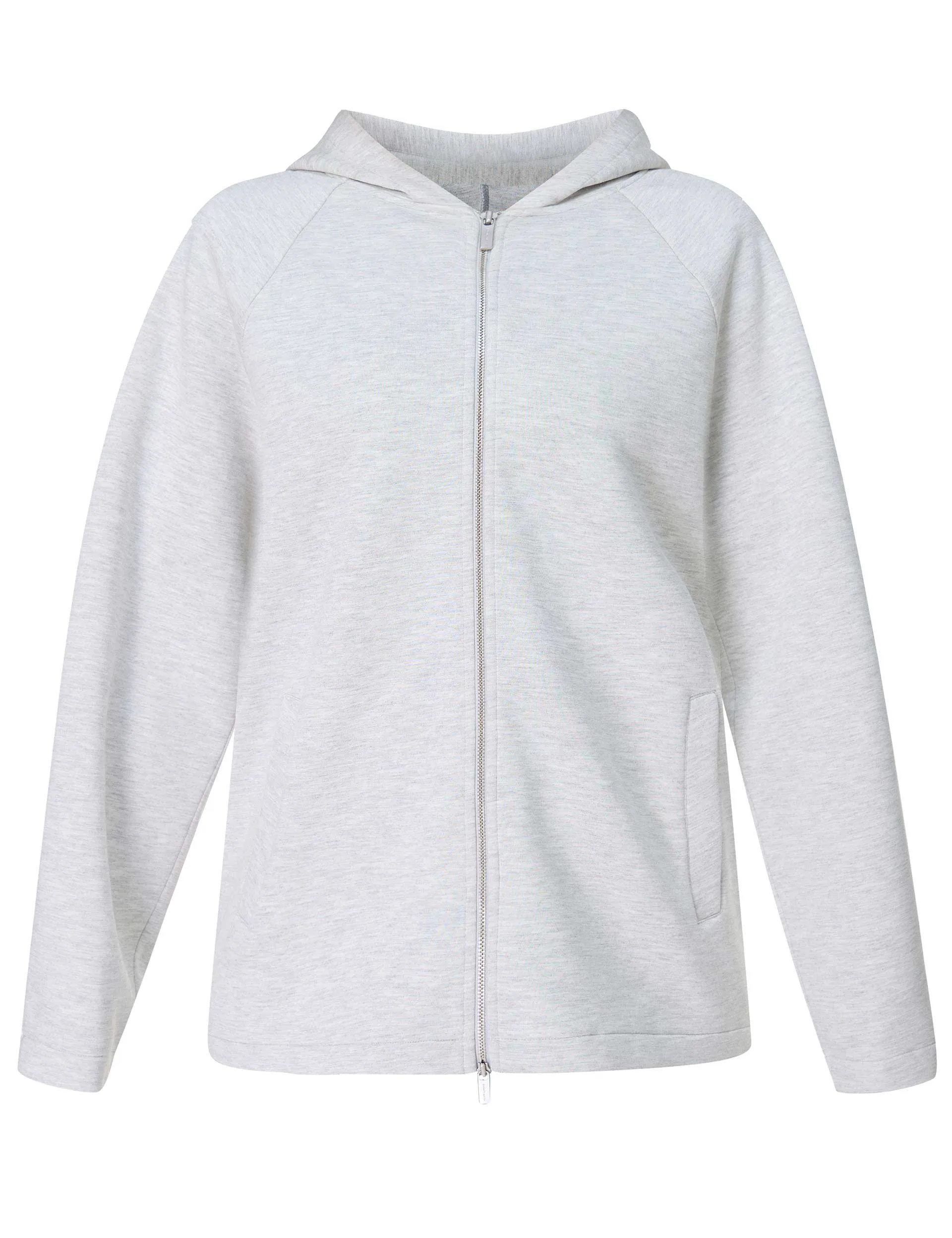 Wind Down Zip Up Hoody - Ice Grey Marl