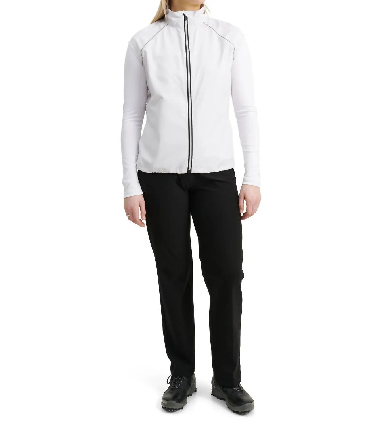 Women Ganton Stretch Wind Vest In Stone Melange