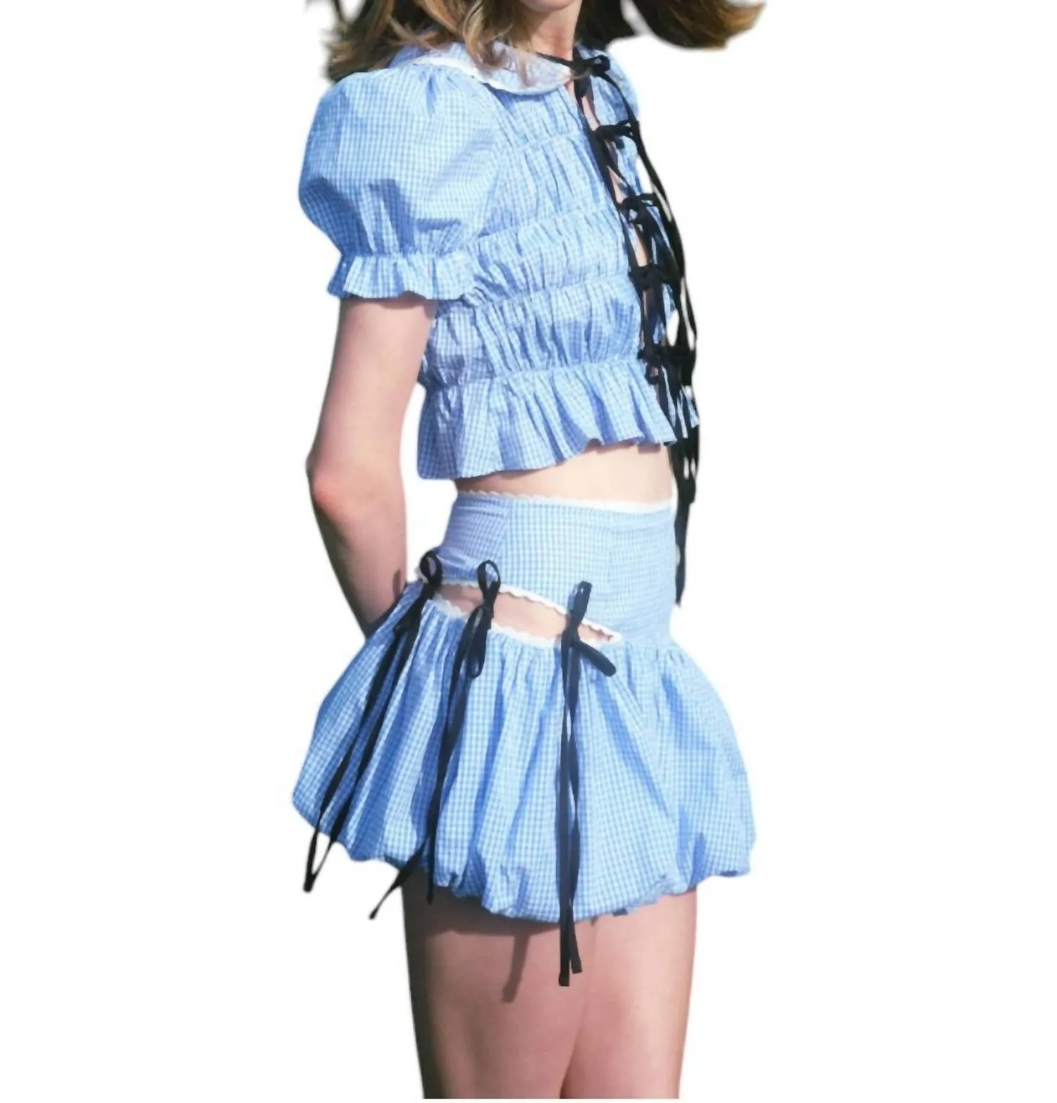 Women's Clover Mini Skirt In Blue