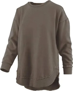 Women's Comfy Round Here Sweatshirt In Olive