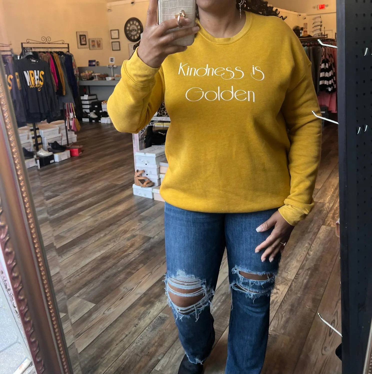 Women's Golden Sweatshirt In Yellow