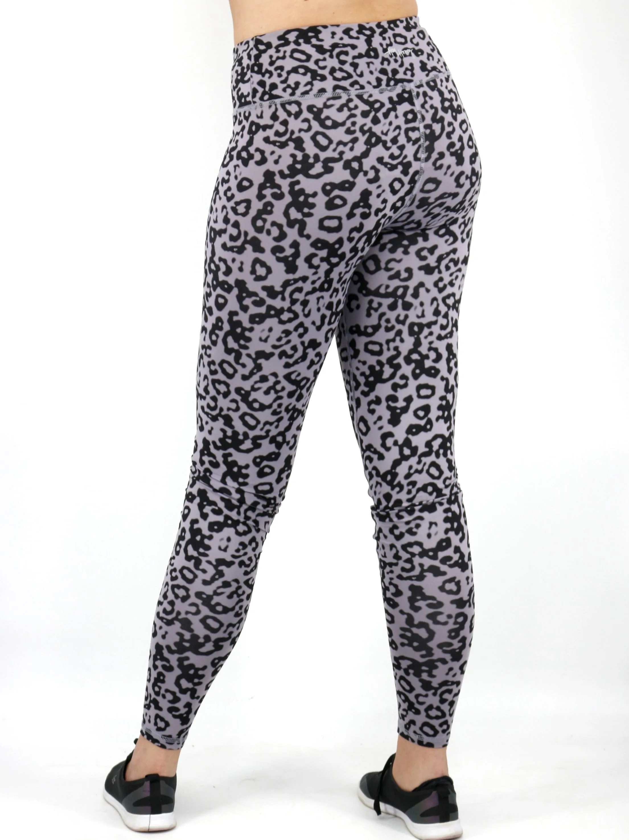 Women's Leopard Printed Legging,Grey
