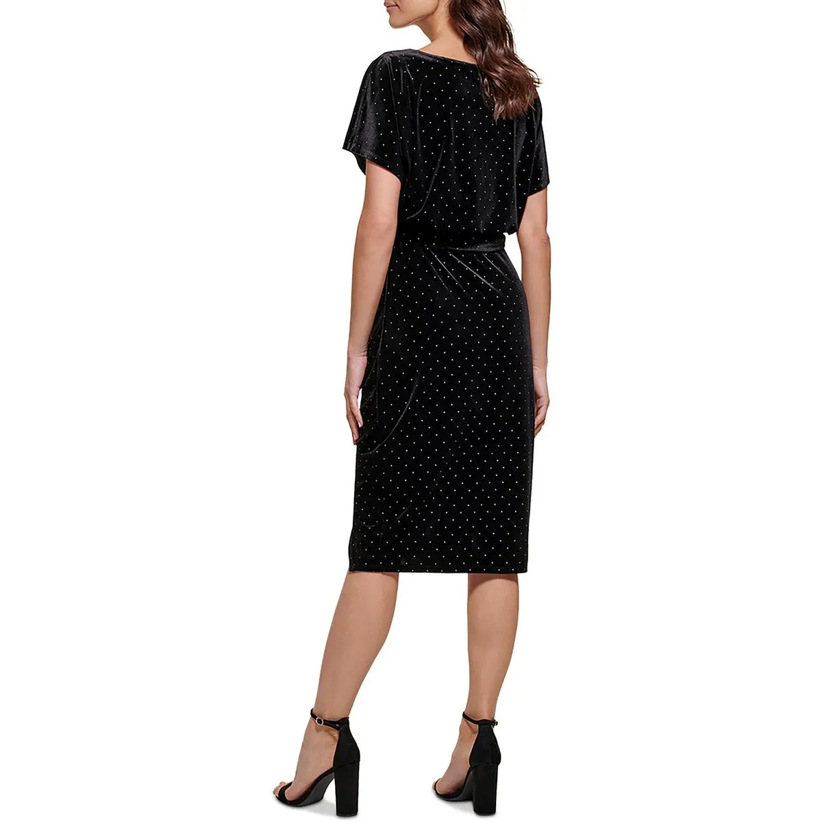Womens Party Knee-Length Fit & Flare Dress