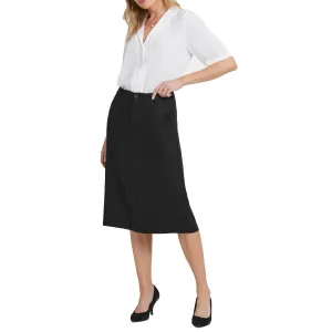 Womens Pocket Linen A-Line Skirt