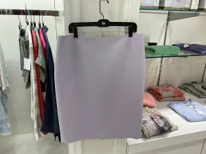 Women's Wool-Silk Crepe Skirt In Aster