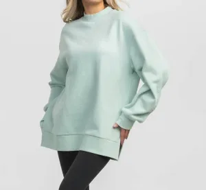 You Deserve The Best Puff Print Sweatshirt In Cool Mint